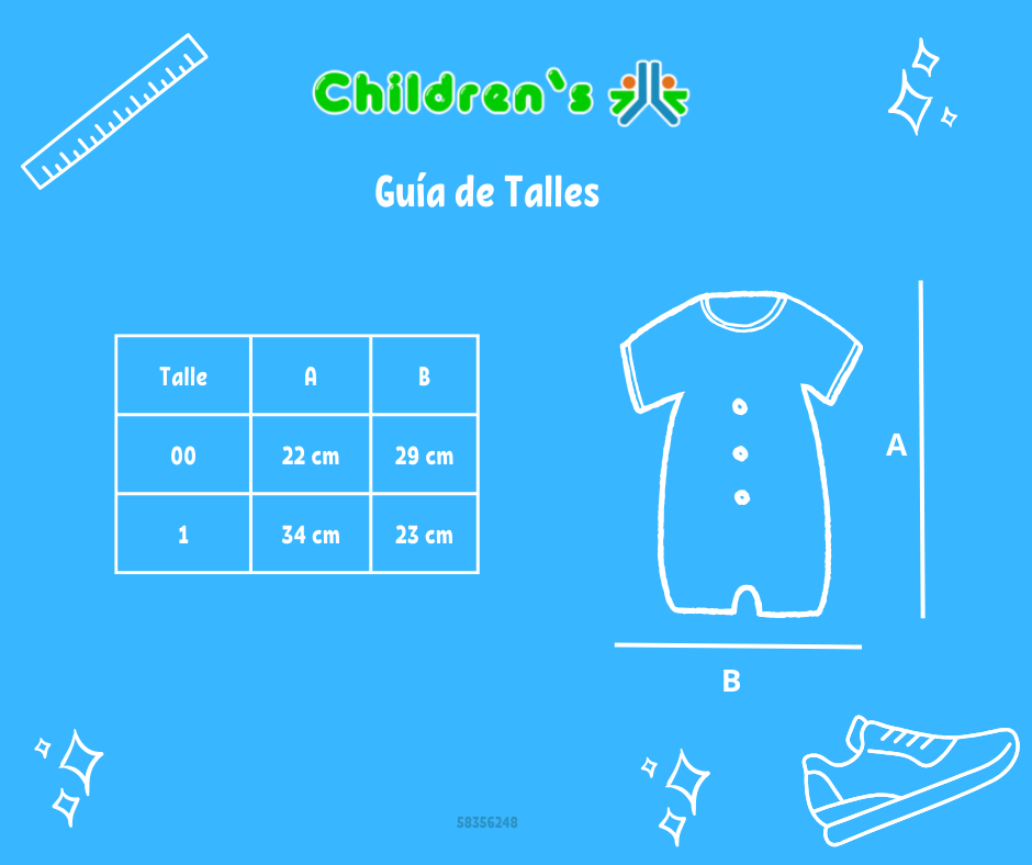 Tabla de talles — Enteritos Babucha pique bordada