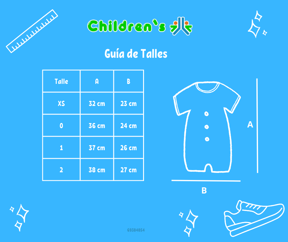 Tabla de talles — Jardinero Babucha Borderie con volados