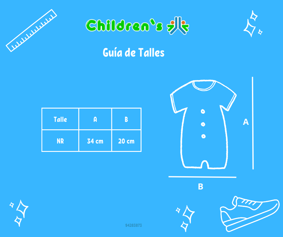 Tabla de talles — Enteritos Babucha Bordado pique