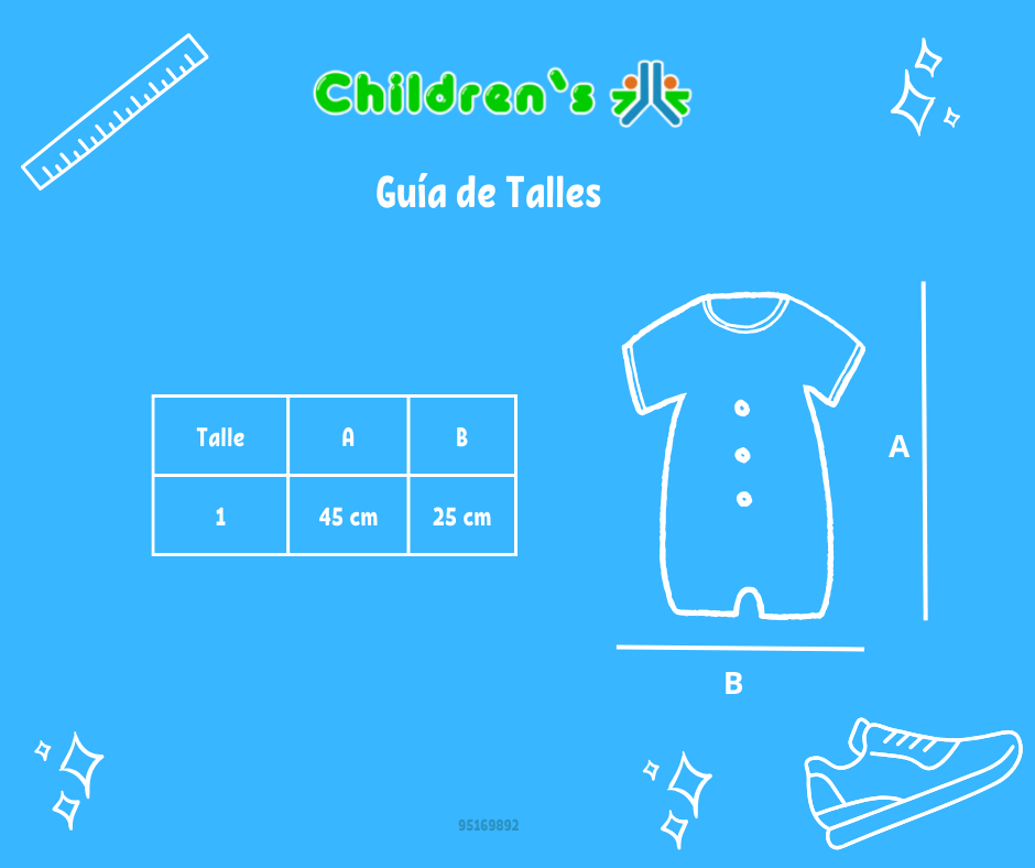 Tabla de talles — Enteritos Babucha cuello bordado