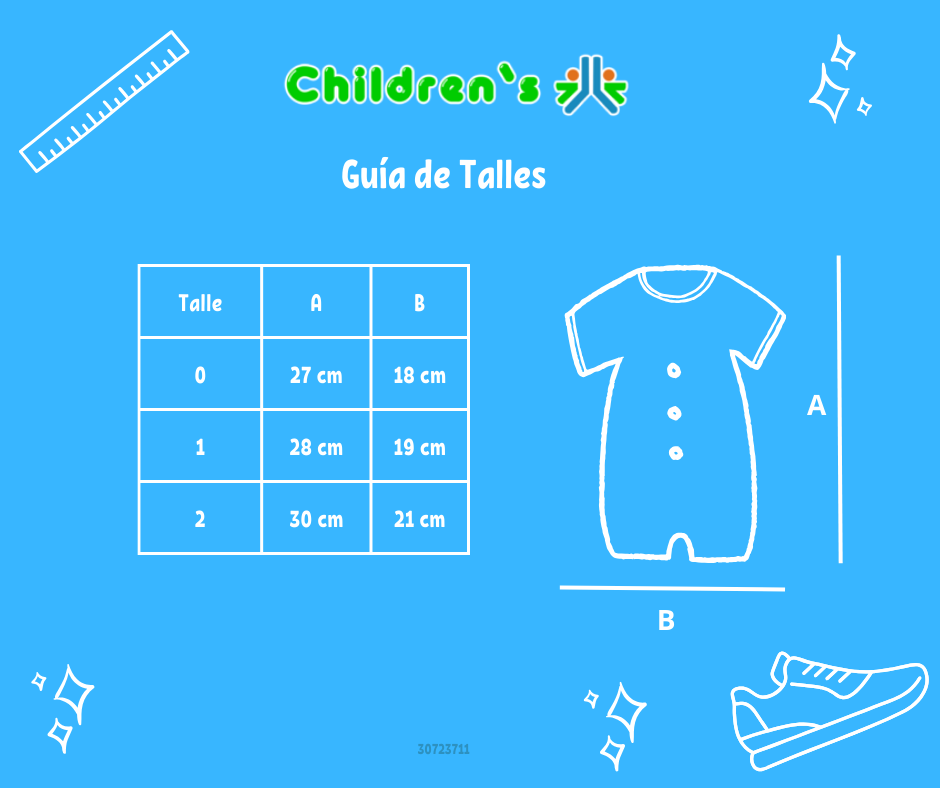 Tabla de talles — Enteritos Babucha Algodon Labrado