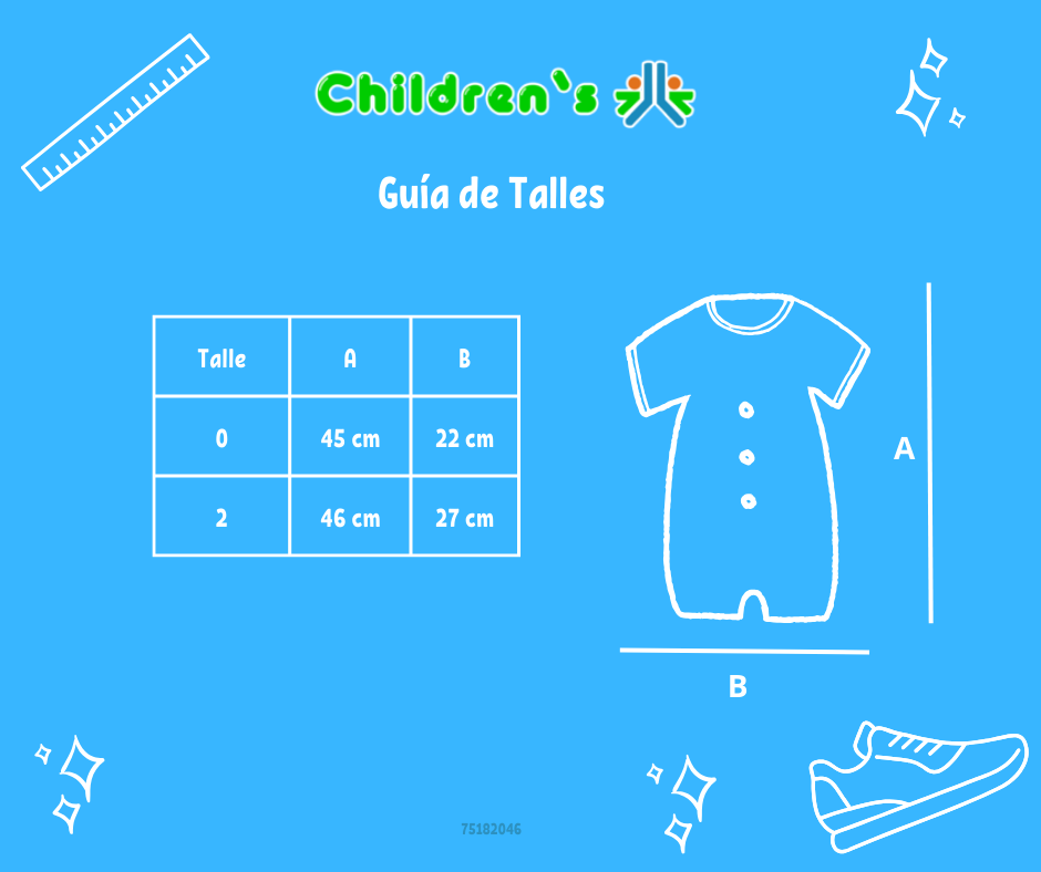 Tabla de talles — Enteritos Babucha punto smock bordado rococo  manga larga