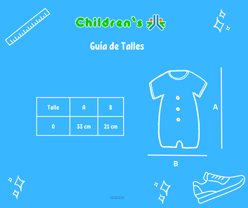 Tabla de talles — Enteritos Babucha Bordada