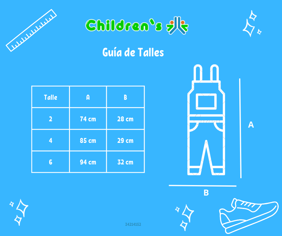 Tabla de talles — Jardinero Largo Gabardina