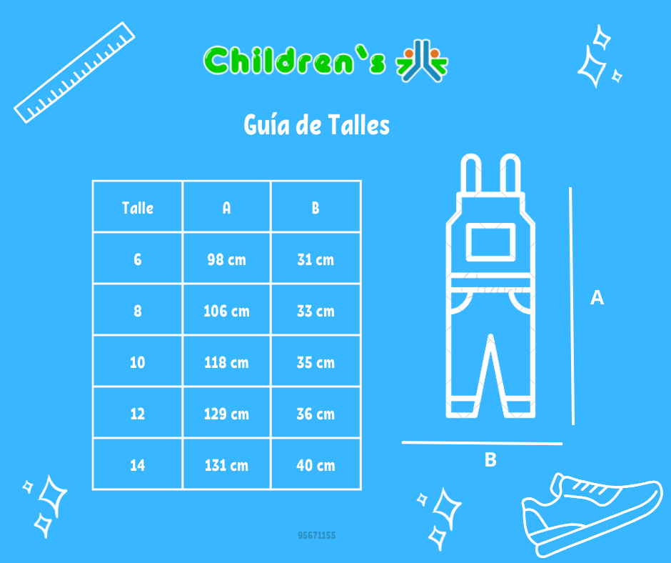 Tabla de talles — Jardinero Largo Gabardina