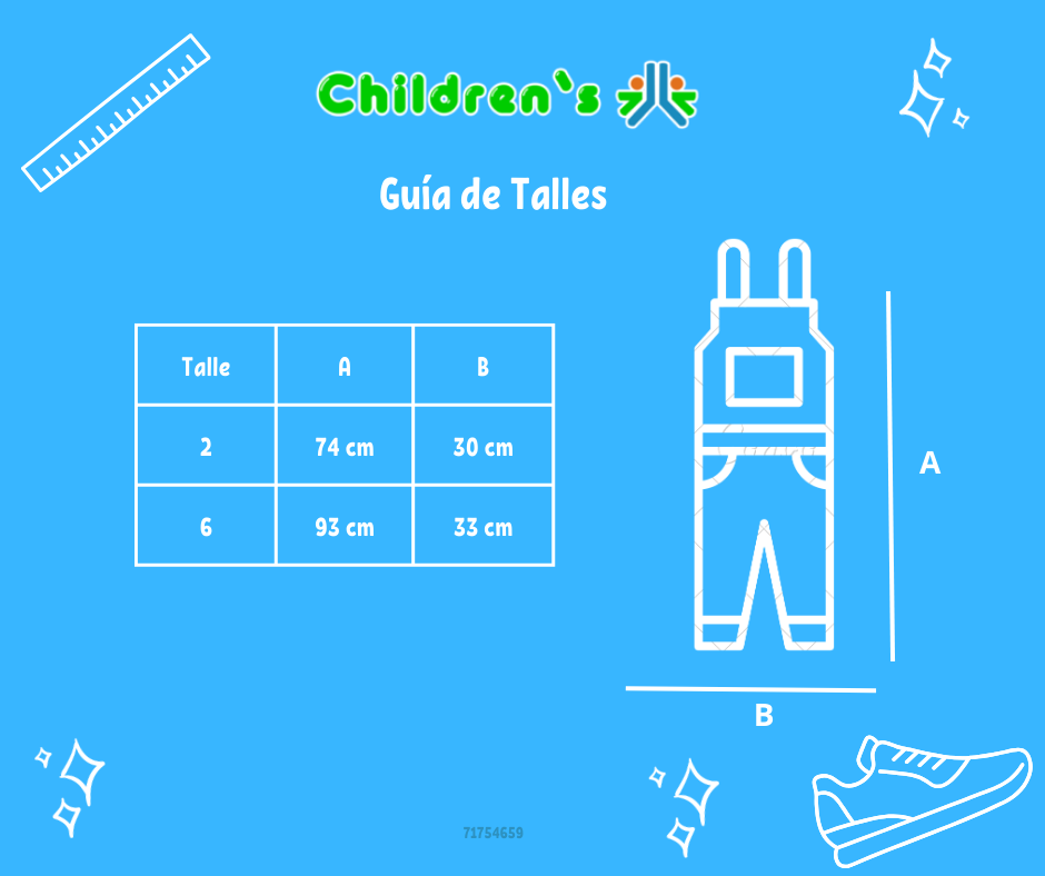 Tabla de talles — Jardinero largo gabardina