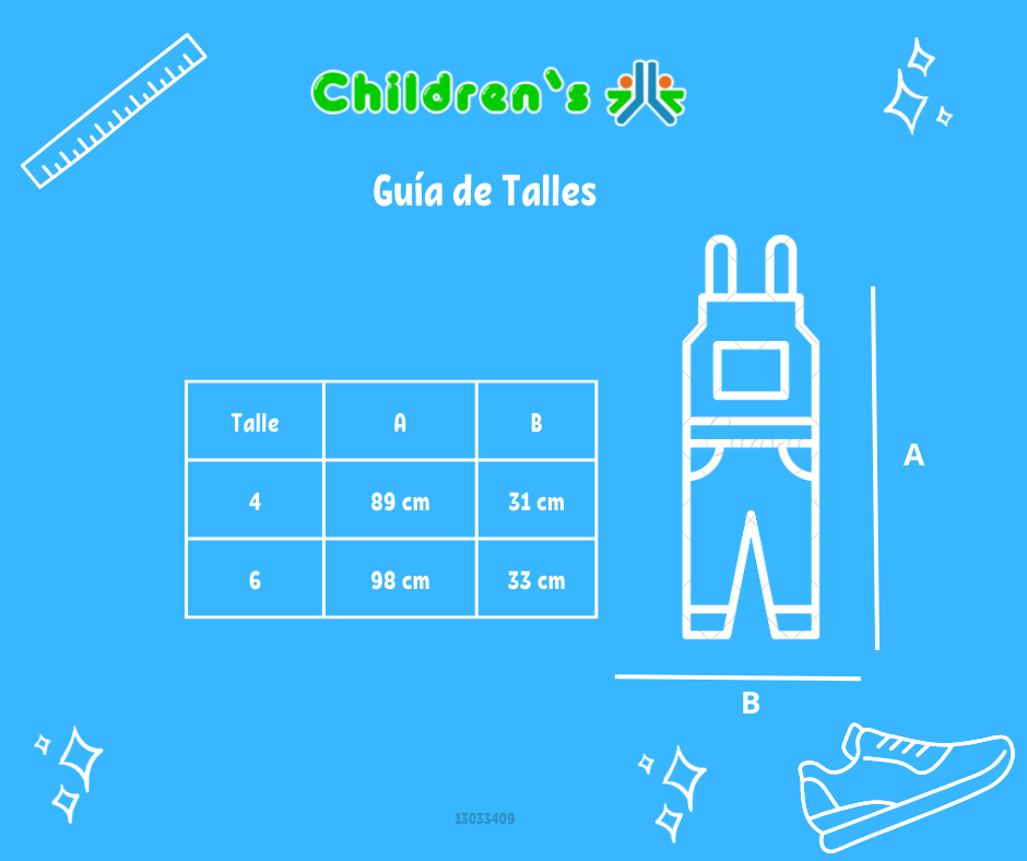 Tabla de talles — Jardinero Largo Gabardina