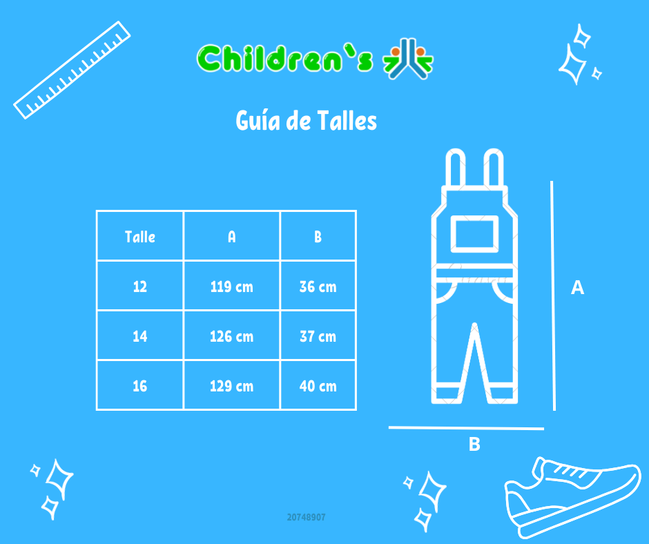 Tabla de talles — Jardinero Largo Jean