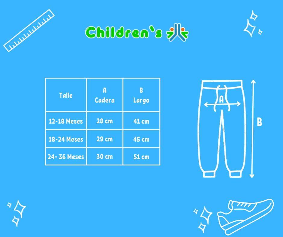Tabla de talles — Pantalon Rustico con Puño Colegial