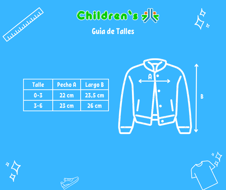 Tabla de talles — Saquito De Algodon