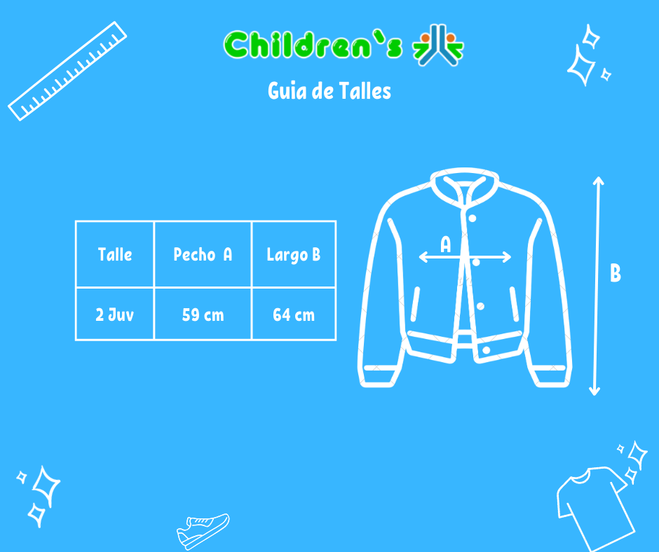 Tabla de talles — Campera de Jean con Cordero Interno