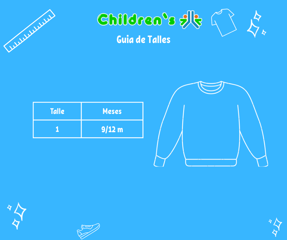 Tabla de talles — Buzo Polar Combinado con Cierre