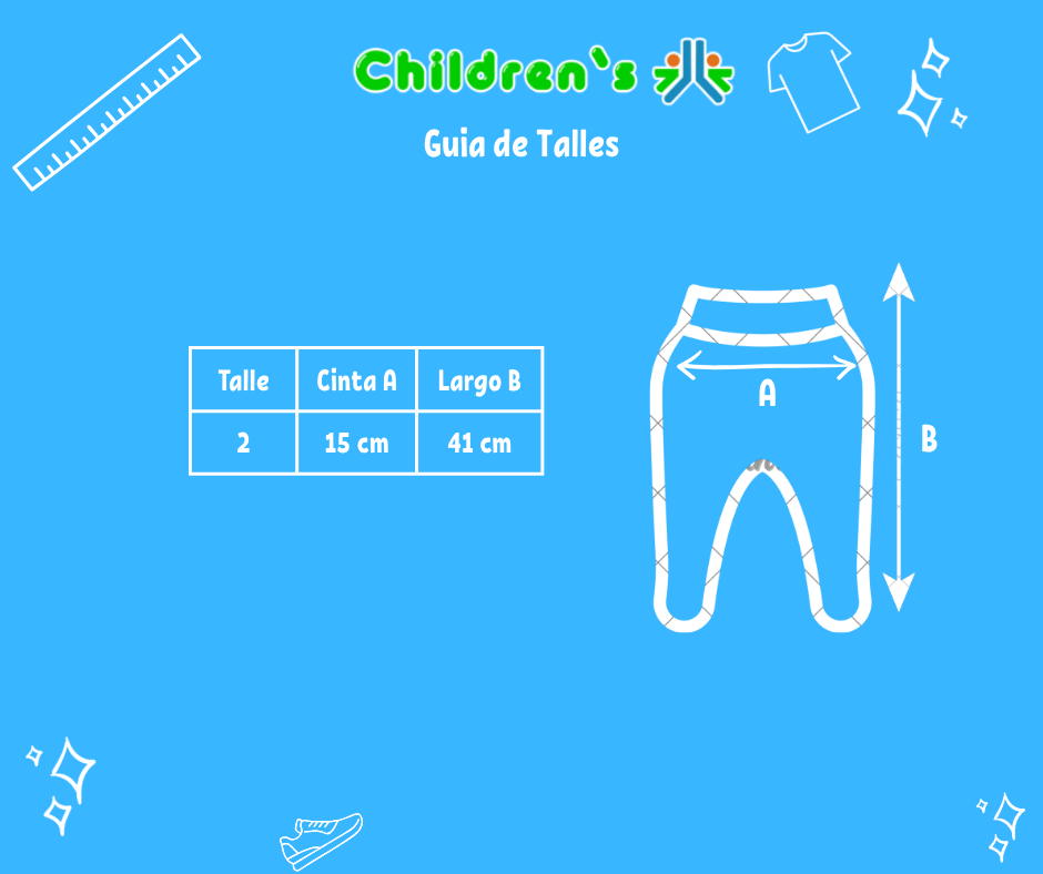 Tabla de talles — Medio Osito Tejido Punto Ingles Con Pie
