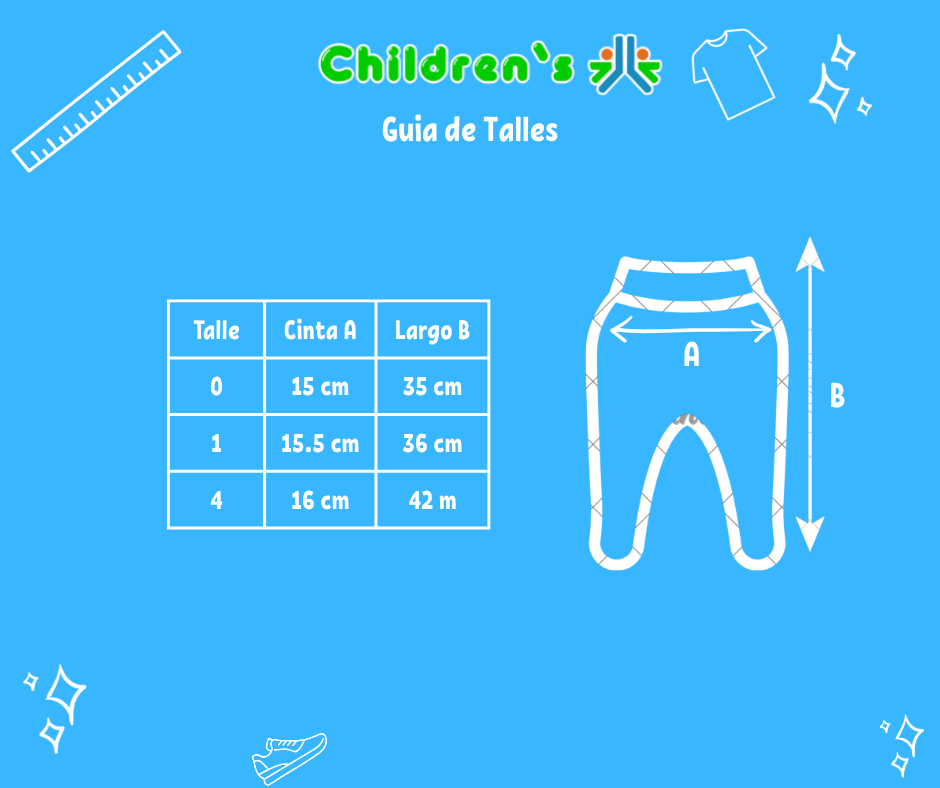 Tabla de talles — Medio Osito Tejido Sin Pie