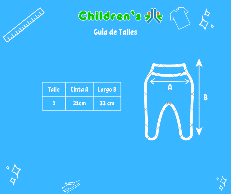 Tabla de talles — Medio Osito Tejido Suave Sin Pie