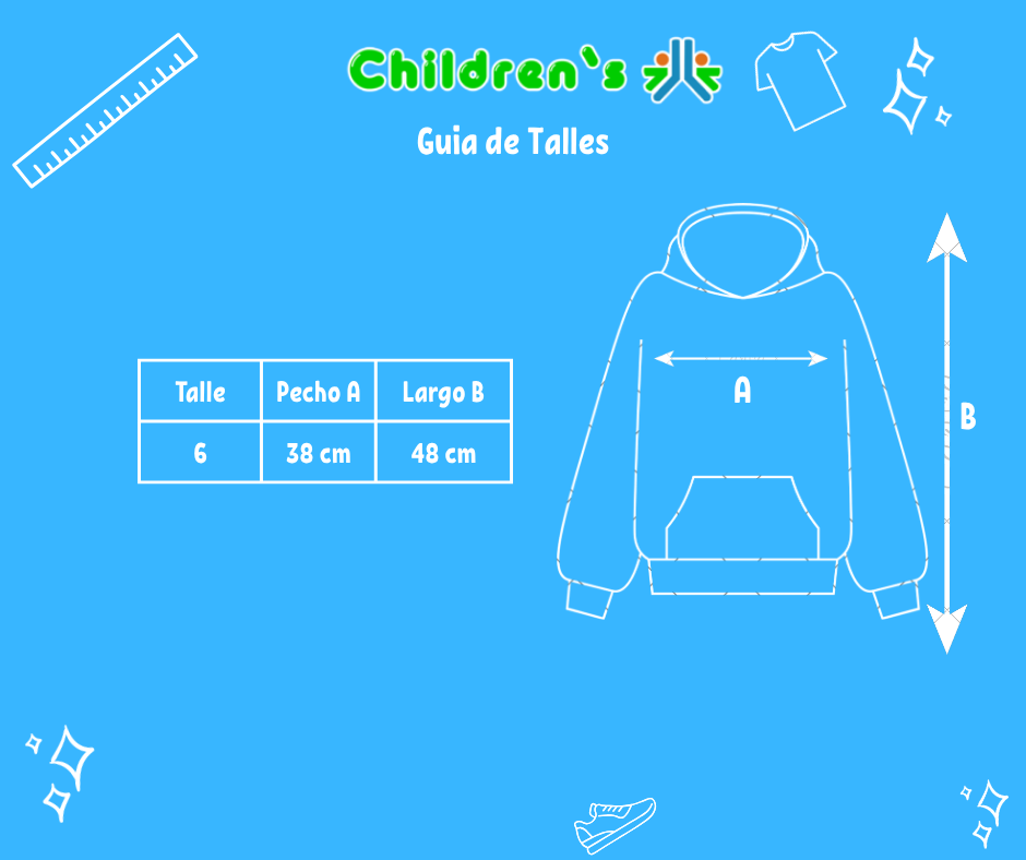 Tabla de talles — Buzo Polar con Bordado Ts