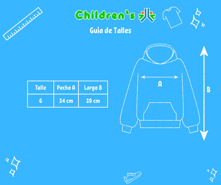 Tabla de talles — Buzo Polar con Capucha Liso