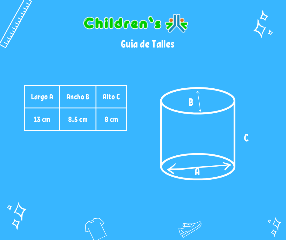 Tabla de talles — Canasta Comunion Ovalada Con Puntilla y Flores