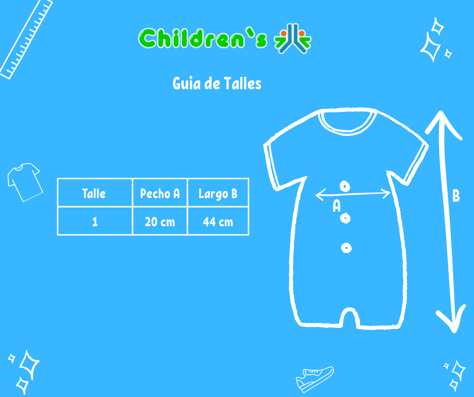 Tabla de talles — Enterito Babucha Batista Punto Smock