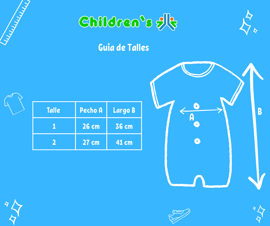 Tabla de talles — Enterito Babucha Batista Cuello Bordado