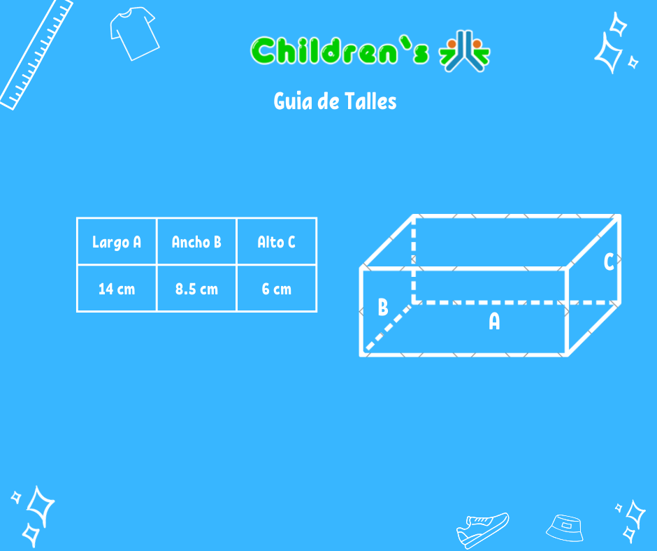 Tabla de talles — Canasta Comunion Rectangular De Tull Con Apliques De Flores y Perla