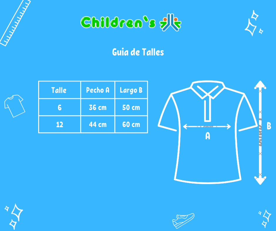 Tabla de talles — Chomba Varon Estampada Manga Corta
