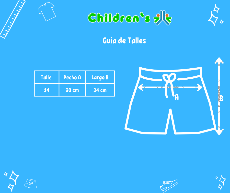 Tabla de talles — Short de Lycra Liso