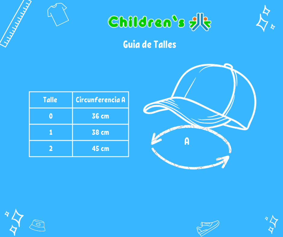 Tabla de talles — Gorro Cap Liso - Elastico detras