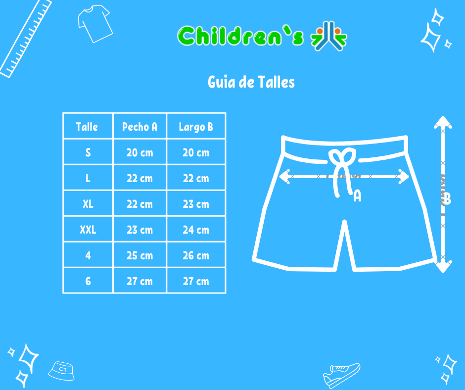 Tabla de talles — Short Rustico Algodon Estampado