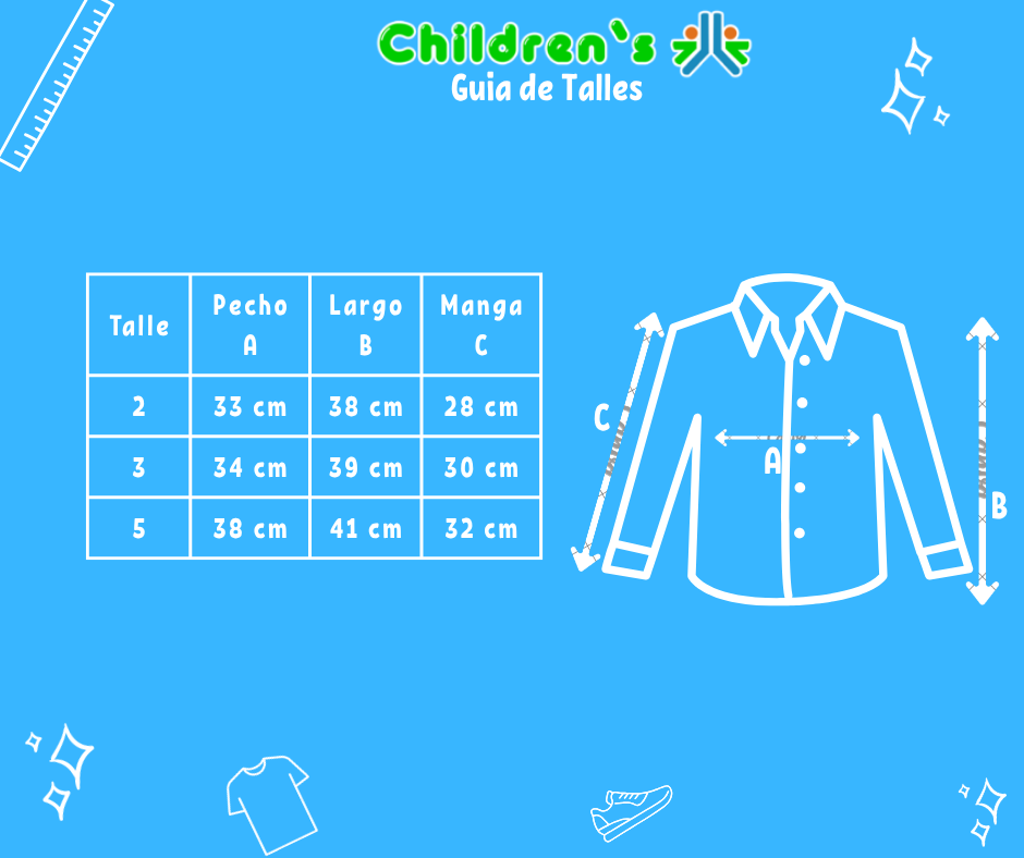 Tabla de talles — Camisa Manga Larga Escocesa