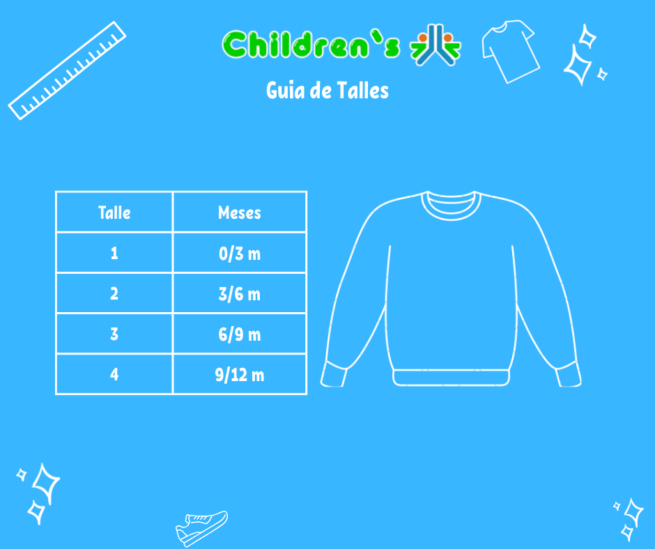 Tabla de talles — Buzo Micropolar Estampado Rombos