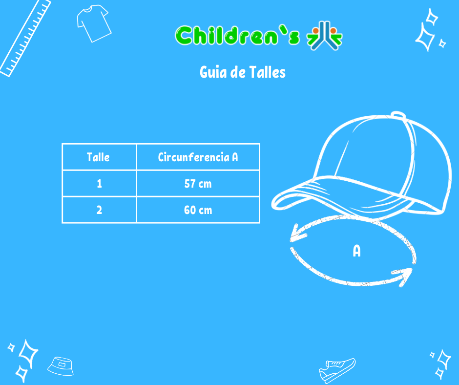 Tabla de talles — Gorro Cap Blanco Con Elastico
