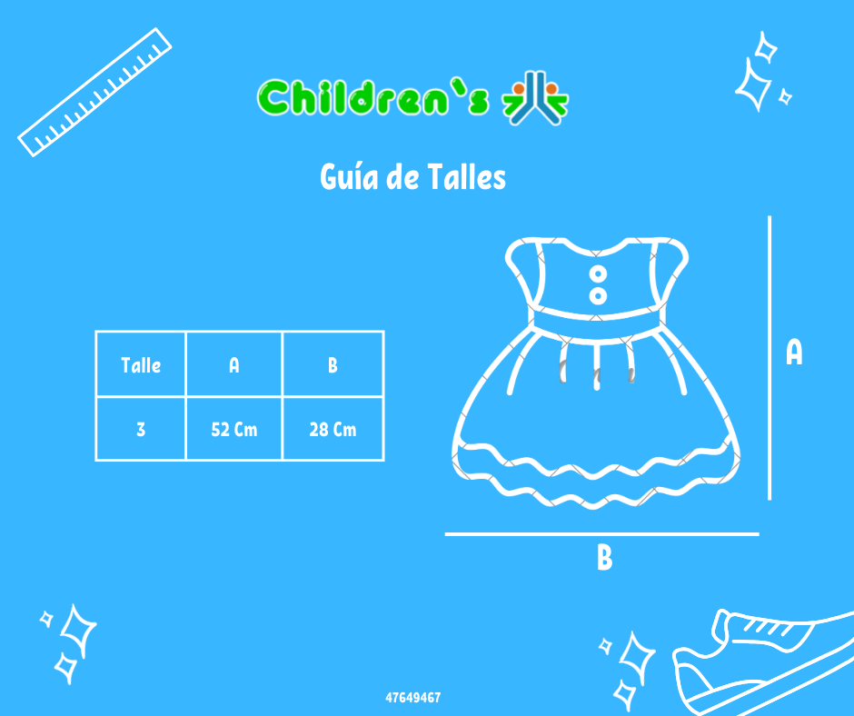 Tabla de talles — Vestido punto smock Rococo