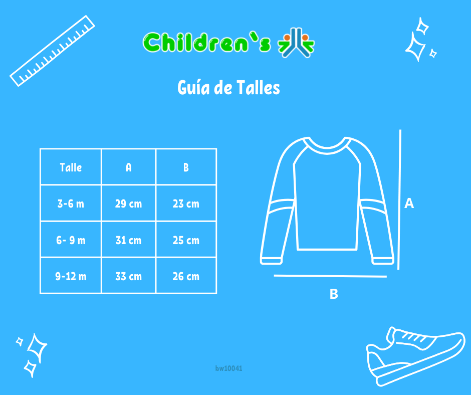 Tabla de talles — Remera manga larga Rayada Estampada