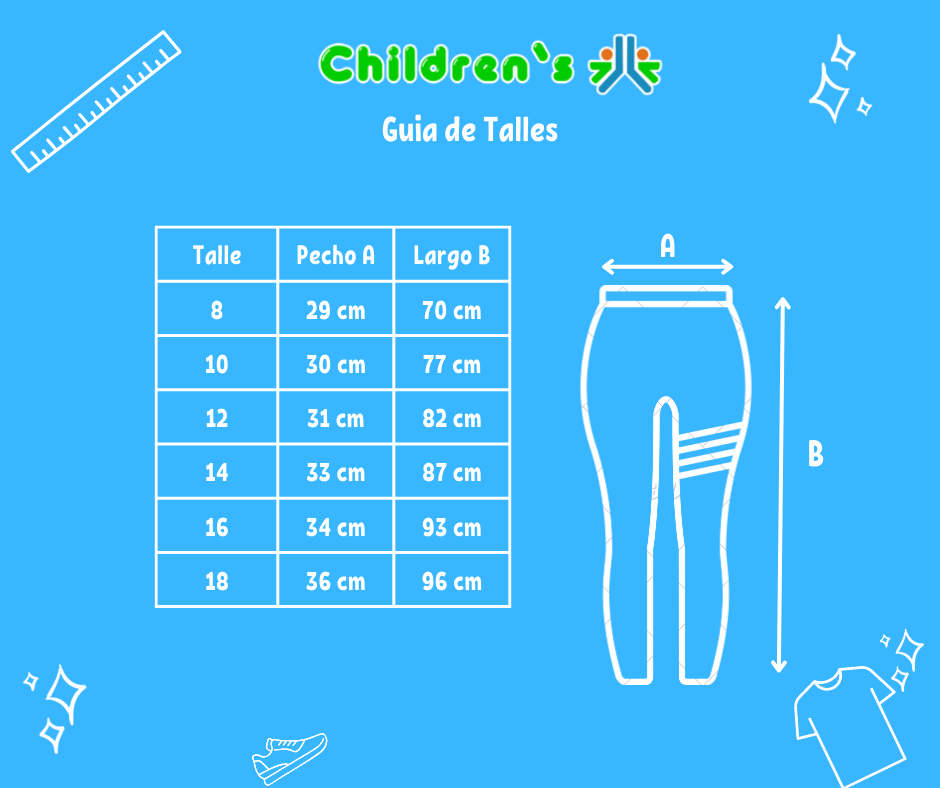 Tabla de talles — Calza Corderoy