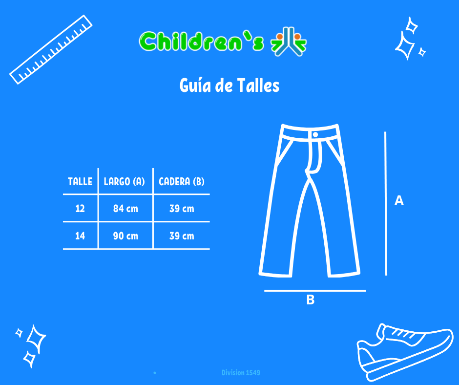 Tabla de talles — Pantalon de Corderoy con Cadena