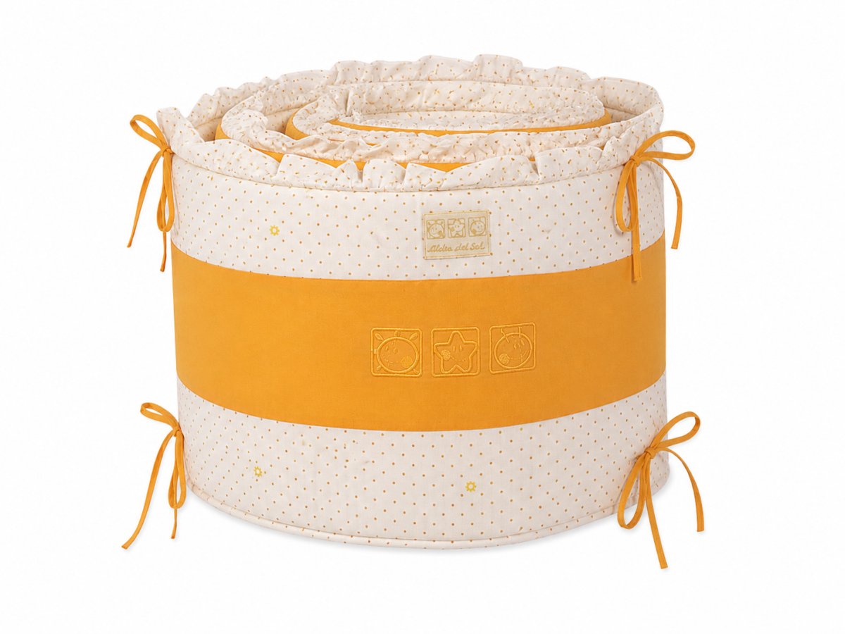 Acolchado Chichonera c/Cabezal Cuna Funcional Reversible 5 Piezas