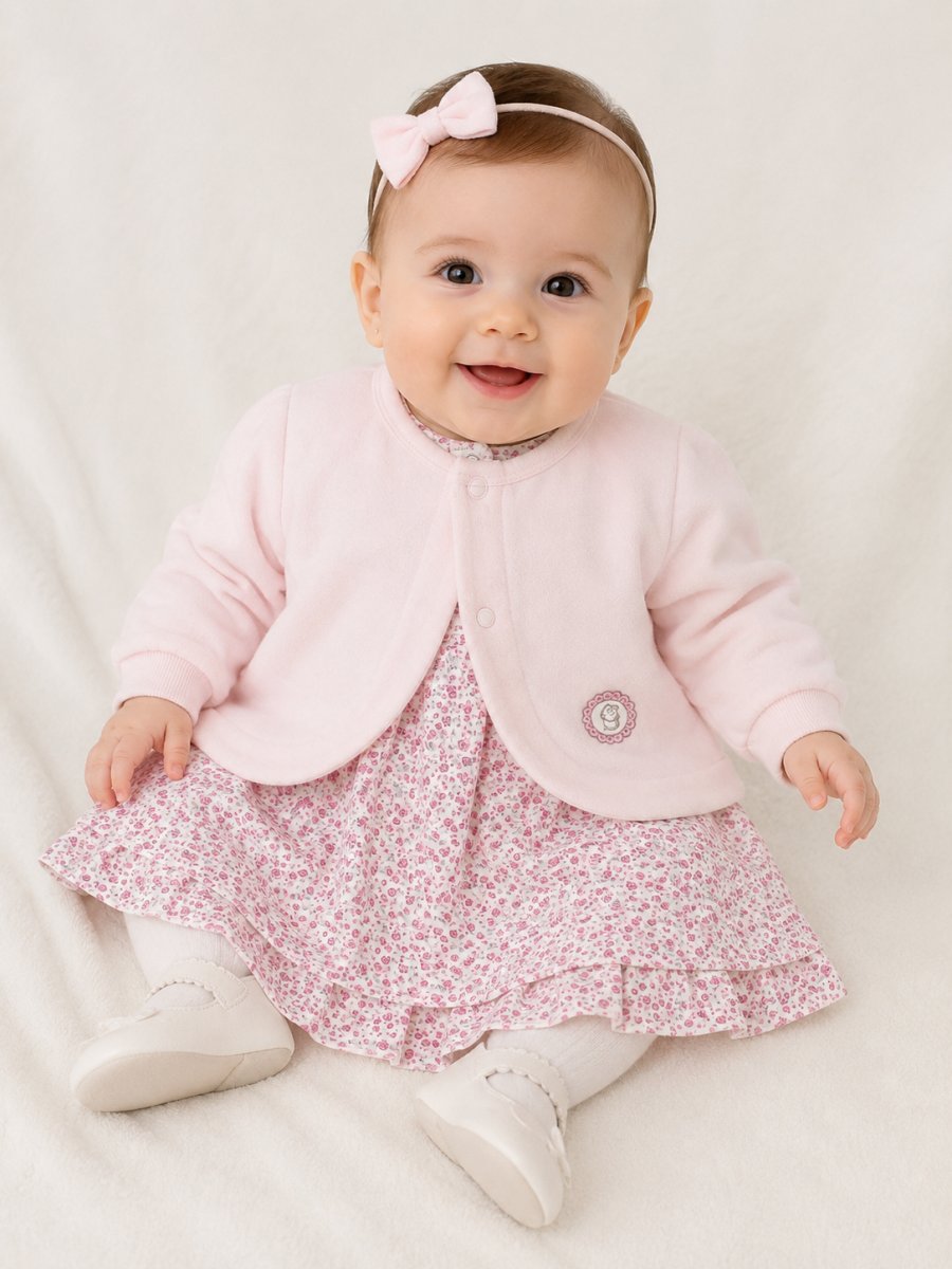 Conjunto Vestido Saquito Viyela/Plush
