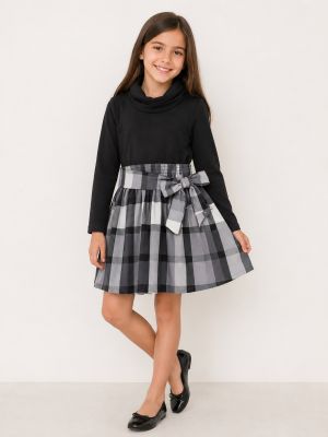 06226 Vestido combinado escoces queen 4-12